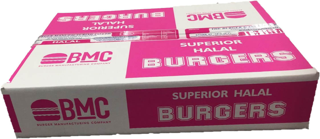4oz BMC Halal Superior Beefburgers (Pink Box)