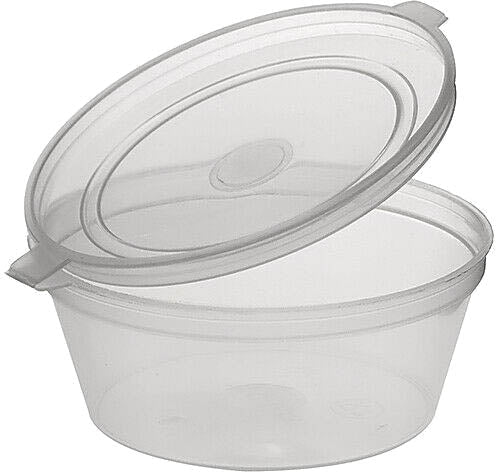 4oz Hinged Clear Plastic Containers & Lids