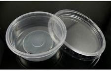 8oz Clear Plastic Containers & Lids
