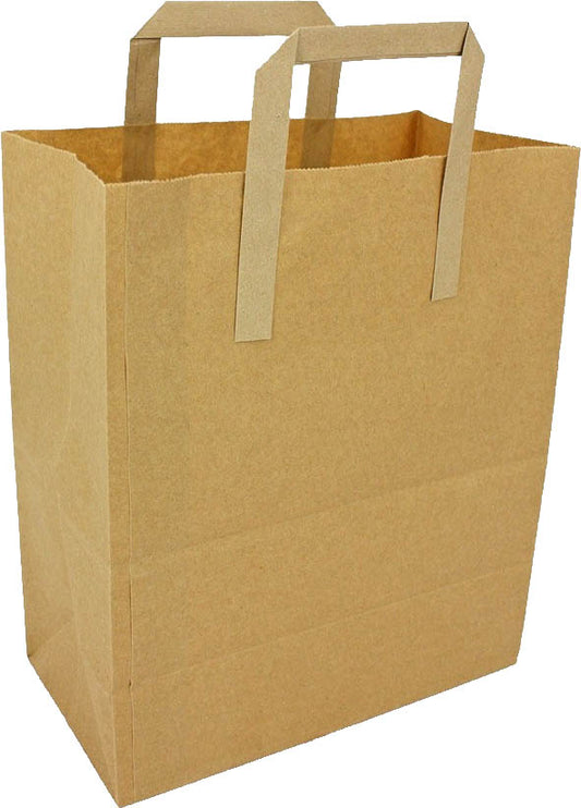 Xl SOS Flat Handle Paper Carrier Bags