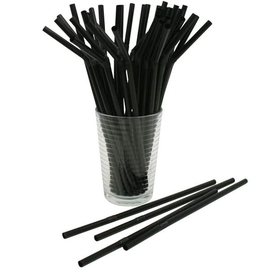 Smoothie Straws Black Flxi (200x6mm/8")
