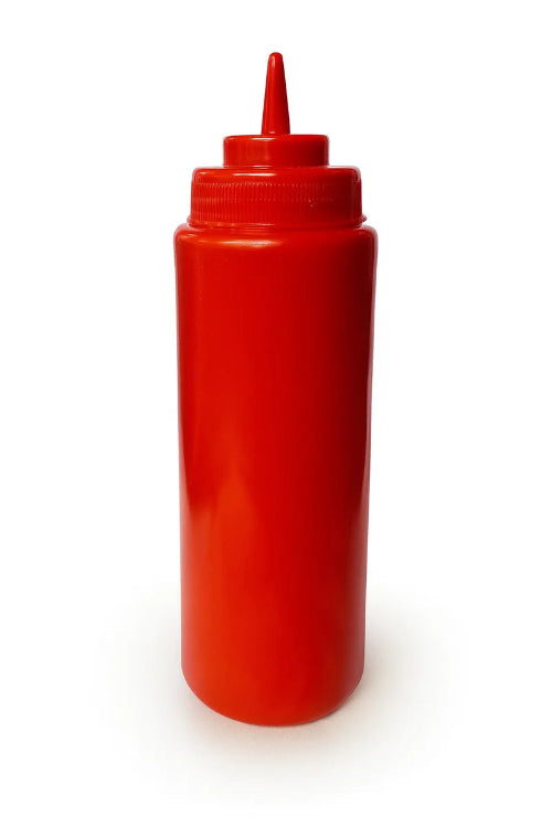 32oz Wide Mouth Sauce Bottle (Red)