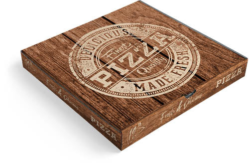 9'' Brown Pizza Boxes Originalwood