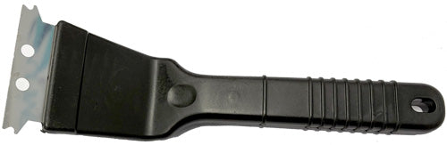 Wire Grill Brush With Metal Scraper (Black Handle)